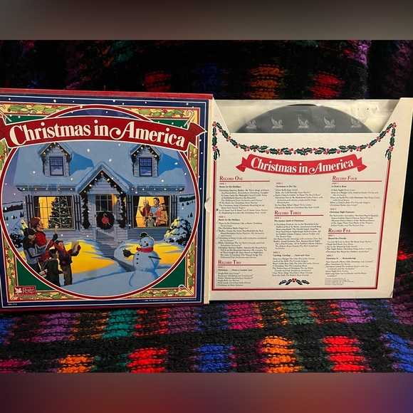 💎 Vintage 🎄1988 Christmas in America 🎶 Reader’s Digest 5-Vinyl Box Set 🎅🏽 - Picture 1 of 5